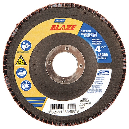 Arbor Mount Flap Disc,4-1/2in,60,Med.