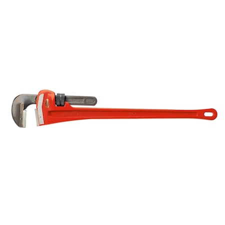 60" Heavy-Duty Straight Pipe Wrench, 8" Pipe Capacity, Red