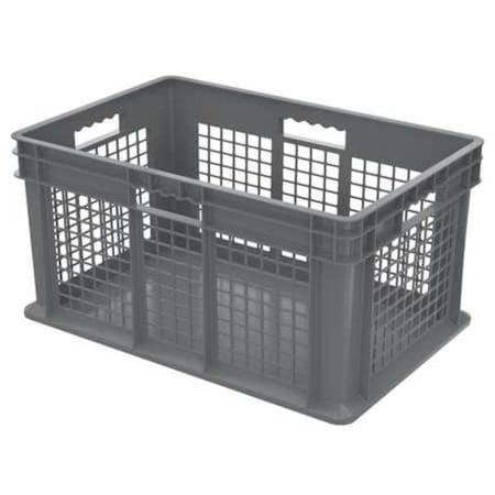 Vented & Stackable Straight Wall Storage Container, 20 gal, 23-3/4 in L x 15-3/4 in W x 12-1/4 in H