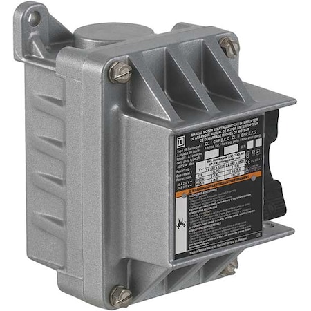 Manual Motor Switch, 20 A, 3 P, 3 Phase, Toggle, Type K, Class 2510 Series, NEMA 3R/7/9