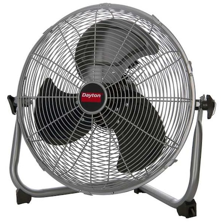 Floor Fan, 3 Speeds, Silver, Wall and Ceiling Bracket