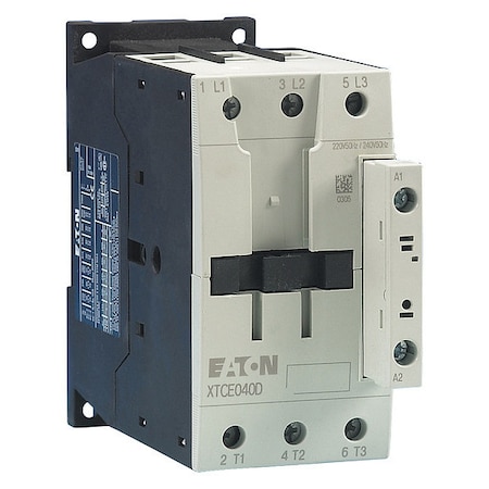 IEC Magnetic Contactor, No Auxiliary Contacts, 208V AC, 3 P, Non-Reversing, Screw