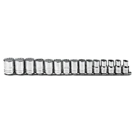 1/2" Drive Socket Set Metric 15 Pieces 10 mm to 24 mm , Full Polish