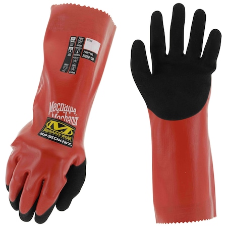 S2EP02 Chemical Resistant Gloves, HPPE, 15 in L, 1 in, Red, 9, 1 PR