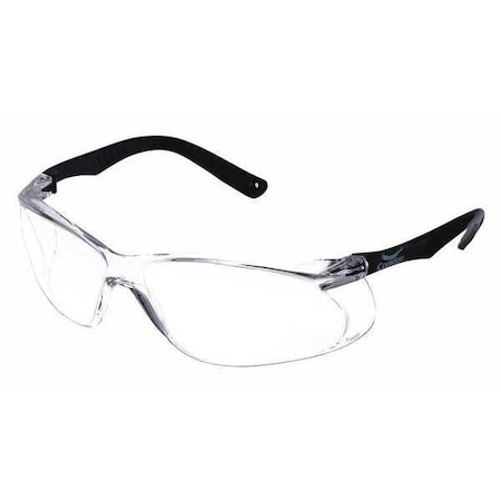 Safety Glasses, Anti-Fog, Anti-Static, Anti-Scratch, Frameless, Black Arm, Clear Lens