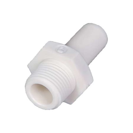 Fractional Plastic Push-to-Connect Fitting, Polymer, White
