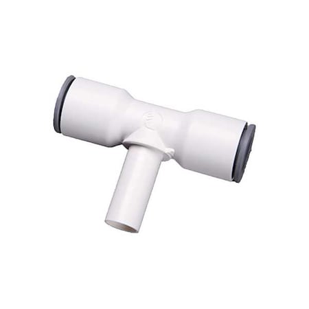 Fractional Plastic Push-to-Connect Fitting, Polymer, White