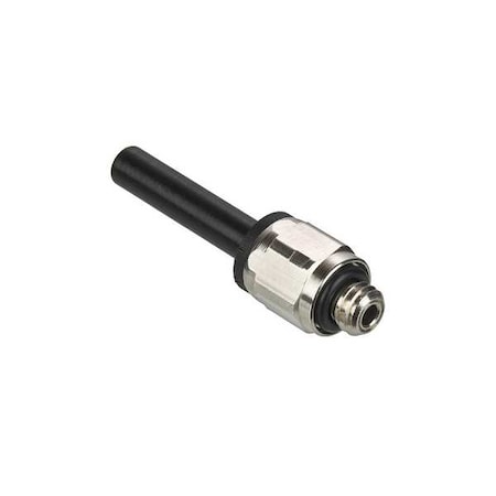 Metric Push-to-Connect Fitting, Polymer, Black