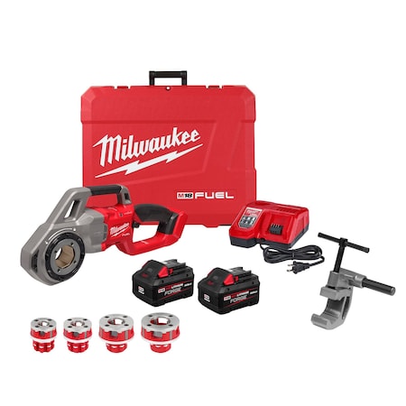 M18 FUEL Compact Pipe Threader with ONE-KEY Kit with 1/2 in. - 1-1/4 in. Compact NPT Forged Aluminum Die Heads