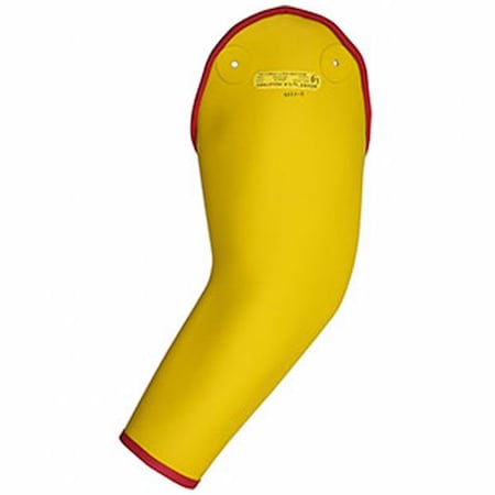 Electrical-Insulating Sleeves, 27 13/16 in Length, Yellow, Rolled Bead Cuff