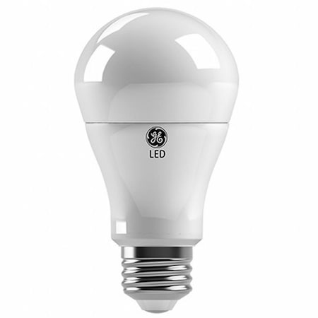10 W, Compact LED Bulb, White, A19, 4000K Temp. Frosted, Dimmable, PK4