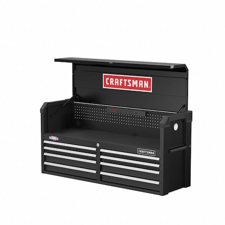 S2000 Open Tool Chest, 8 Drawer, Black, Steel, 52 in W x 16 in D x 24-1/2 in H