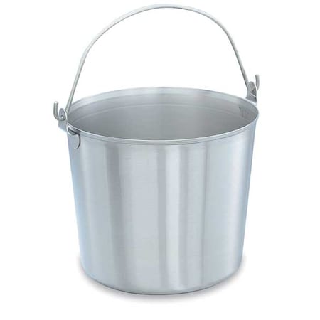 16 qt. Dairy Pail, Silver, Stainless Steel