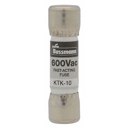 Midget Fuse, Fast-Acting, 25A, 600V AC, Non-Indicating, 100kA at 600V AC