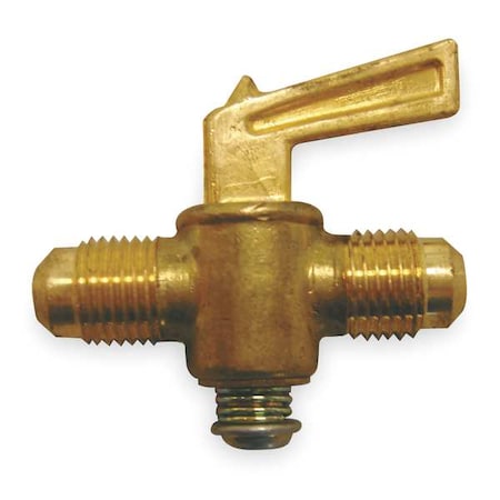 Ground Plug Valve,45 Deg,1/4 In,Brass
