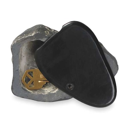 Key Rock Hider, Brown, Plastic, Rock