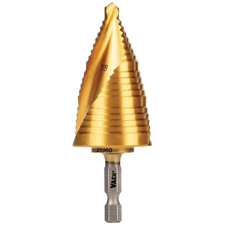 Step Drill Bit,7/8" to 1-3/8" ,VACO