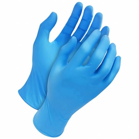 Disposable Gloves, 5 mil Palm, Tripolymer, Powder-Free, S, 100 PK, Blue