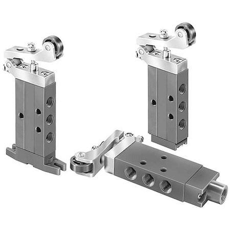 Manual Air Control Valve,4-Way,1/8In NPT