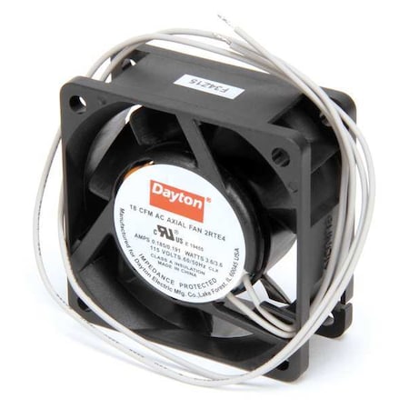 Axial Fan, Square, 115V AC, 1 Phase, PBT Plastic, 2 3/8 in W.