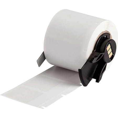 Wraparound Label, White, Vinyl, 1 in W