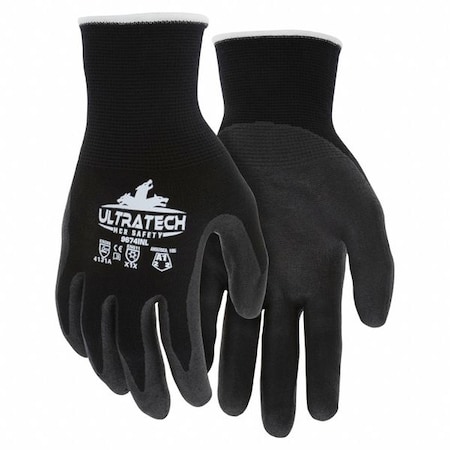Insulated Work Gloves,PK12, Nitrile, Smooth, Palm, 2 Abrasion Level, XL 12 PK