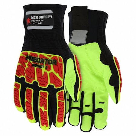 Mechanics Gloves,2XL,Spandex,Black,PR