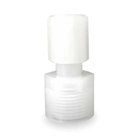 Strt, PFA, FNPT 1/2 in, Tube 1/2 in