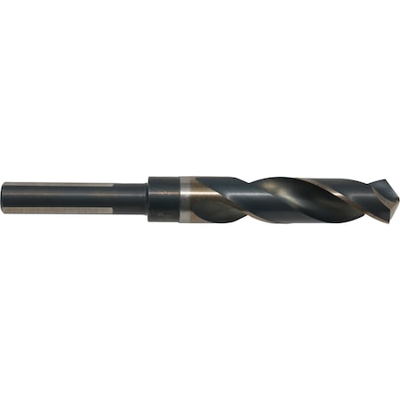 1-1/64 HSS 118 Degree Split Point S&D Drill 1/2 Inch Reduced 3-Flatted Shank Style 1877 Cle-Line Black&Gold