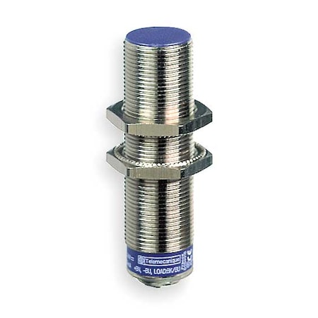 Cylindrical, Inductive Proximity Sensor, 18 mm Dia., Brass, 1/2 in Connector, 2 Wires, Shielded