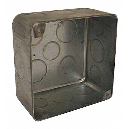 Electrical Box, 30.3 cu in, Square Box Type, 2 Gangs, Galvanized Steel, Square Shape
