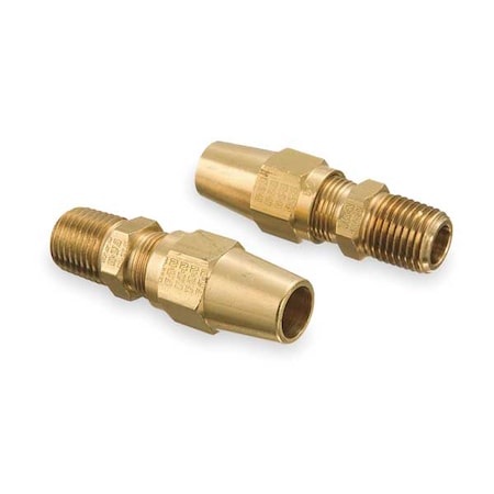 Strt, Brass, Comp. 3/8 in, MNPTF 1/2 in