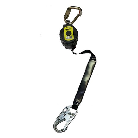 TurboLite+ Self-Retracting Personal Fall Limiter, 6 ft /11 ft Length, Carabiner, Stainless Steel