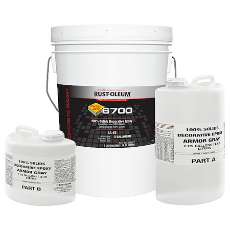 Epoxy Coating, High Gloss Finish, Armor Gray, Solvent Base
