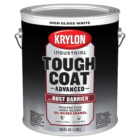 Exterior Protective Coating, Gloss, Oil/Alkyd Base, White, 1 gal