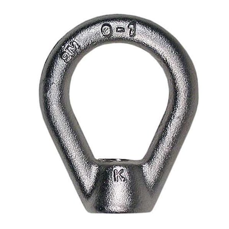 Oval Eye Nut, 3/8"-16 Thread Size, 5/8 in Thread Lg, 316 Stainless Steel, Plain
