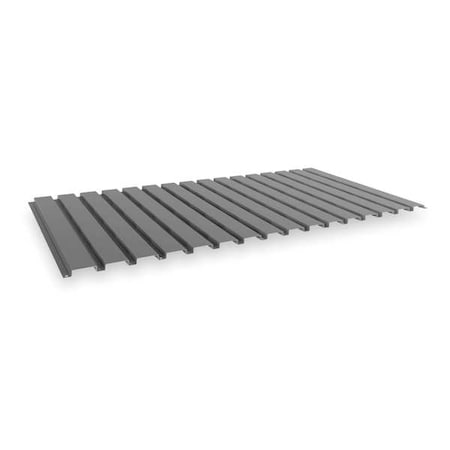 Decking, Steel, 48 in W, 24 in D, Industrial Gray, Powder Coated Finish, Gauge: 22