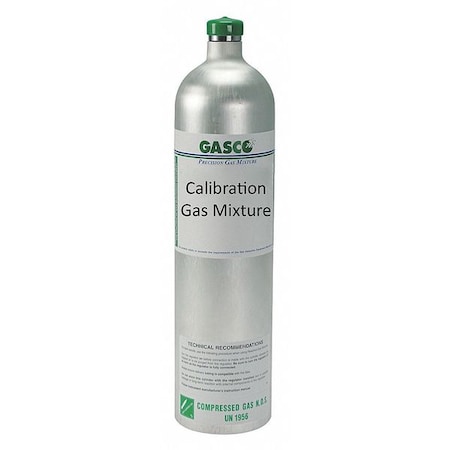 Calibration gas, Nitrogen, 58 L, C-10 Connection, +/-5% Accuracy, 500 psi Max. Pressure