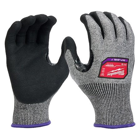 Cut Protection Dipped Gloves, Cut Level A7 ,Dipped ,Nitrile ,Rough ,Small 1 PR