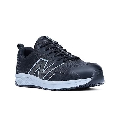 Men's Athletic Shoe, Synthetic Fabric, Synthetic Leather Upper, Black/Gray, 9 1/2