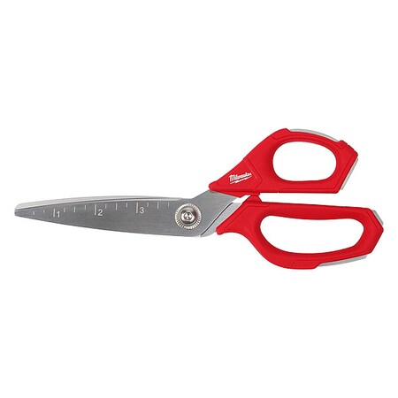 Scissors,Chrome Plated,9 1/4 in L,Red