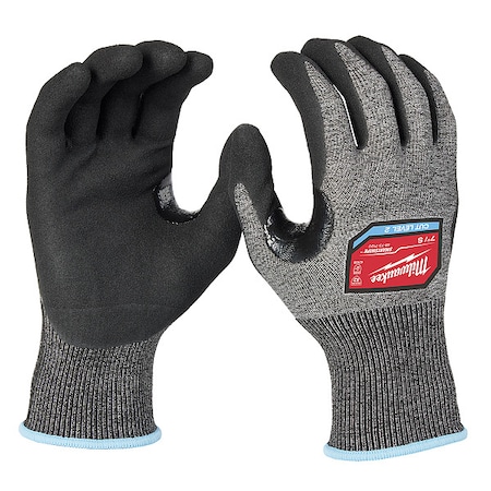 Cut-Resistant Dipped Gloves, Cut Level A2 ,Dipped ,Nitrile ,Rough ,Small 1 PR