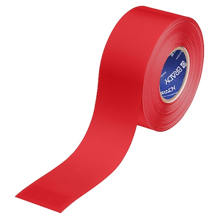 Floor Marking Tape,Red,3"W,100ft