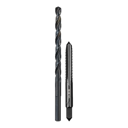 1/4"-20 NC Straight Flute Plug Tap & No. 7 Drill Bit