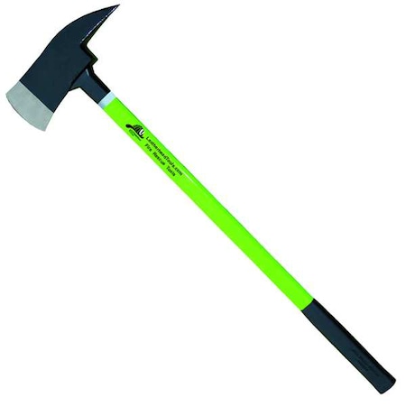 Pick Axe, 36" Lime Fiberglass Handle, 6 lb. Head