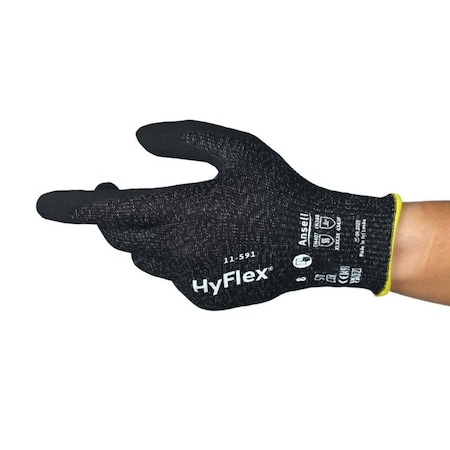 Knit Gloves, Cut Level A9 ,Nitrile ,Sandy ,M 1 PR