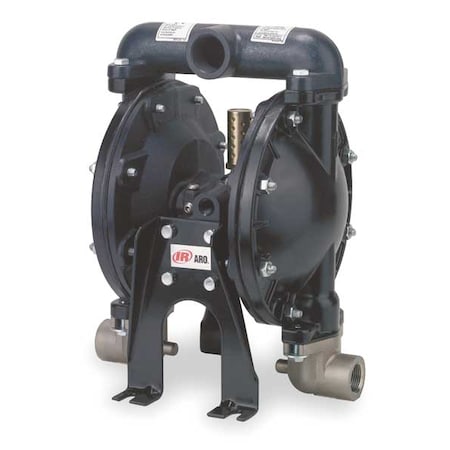 Double Diaphragm Pump, Aluminum, Air Operated, Buna-N, 35 gpm GPM 150 Degrees F