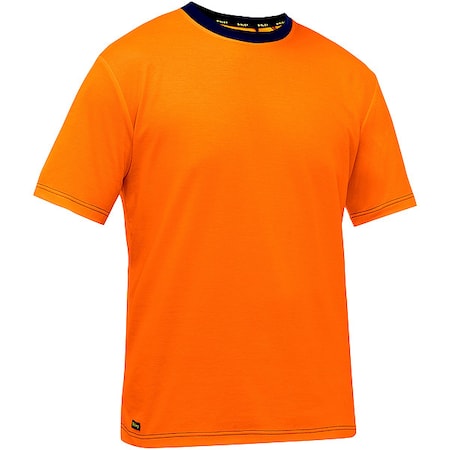 High-Visibility Shirt, Cotton, Polyester, Orange, 4XL
