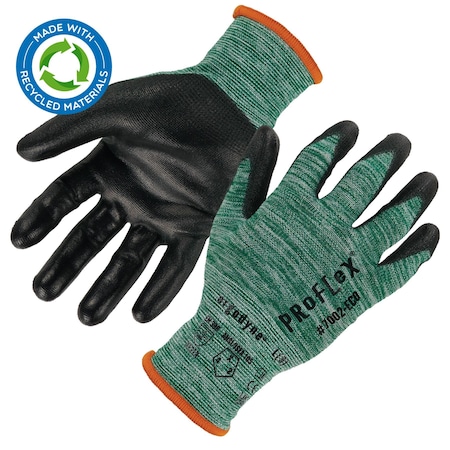 Gloves, Recycled Polyethylene Terephthalate, Green, XS 1 PR