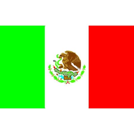 Mexico Flag,5x8 Ft,Nylon